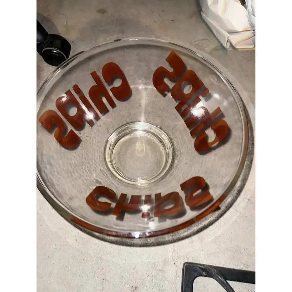 Vintage MCM Wheaton Glass Chip and Dip Bowl